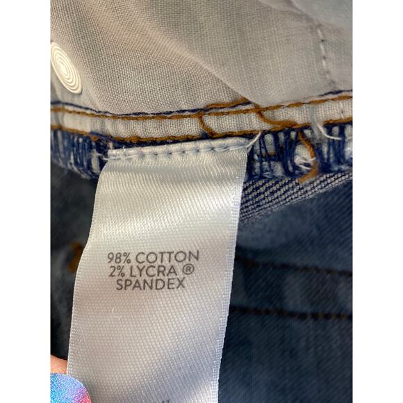 J. Jill Authentic Fit Slim Ankle Patchwork Jeans Womens Sz 14 Boho Closet Staple - Picture 8 of 10